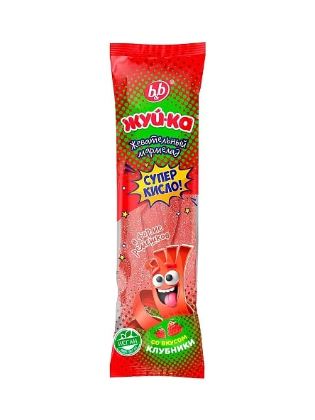 Жуй-ка в форме ремешков со вкус. Клуб. 150г.