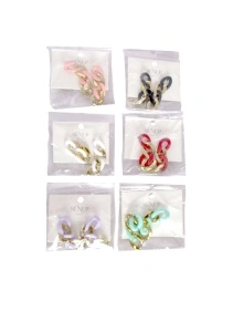 Серьги "Цепь", 6,2 см, микс цветов