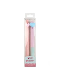 Набор канцелярский "Candy pink": ручка гелевая цв. синий + карандаш (PI0859)