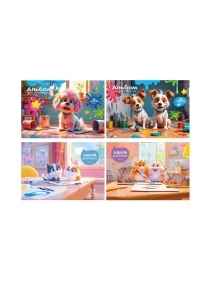 Альбомы для рисования А4 СТАНДАРТ Альбом для рисования 32л (гребень) в асс-те ПХ, А32-7327