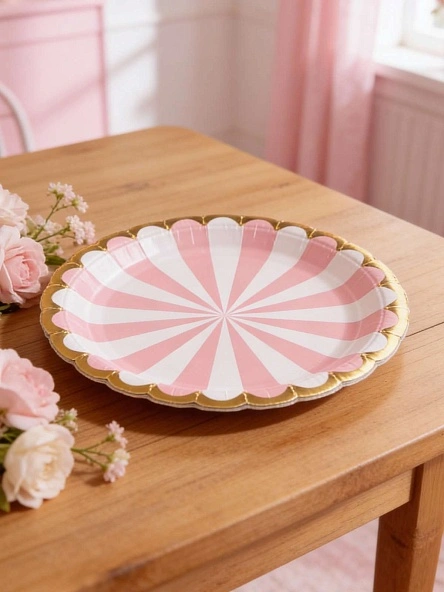Набор тарелок бумажных "Candy pink", 10 шт  (PD1076)