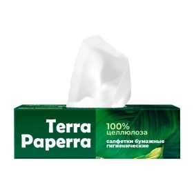 Салфетки бумажные гигиенические  TERRA PAPERRA 100 штук  (коробка)