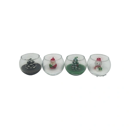 Свеча декоративная Снежный вальс, "Christmas candle", 5,5*5 см, 95 г (ML-3456)