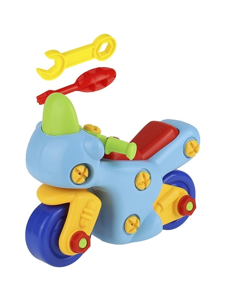 Конструктор пластик. Мотоцикл (в пакете)