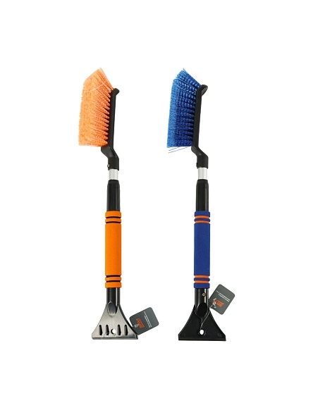 Щетка-скребок автомобильная 2-в-1, с телескопической ручкой, 53-69*7,5 см