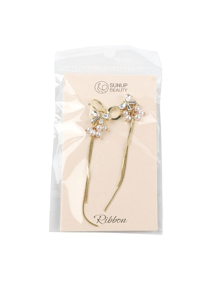 Серьги женские "Ribbon", 8 см (KRE24080657)