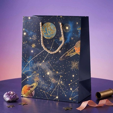 Пакет подарочный"Stars, Moon, Sky", ТМ Fun party, 30*41,5*12 см (XNYS-047)
