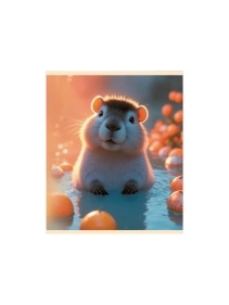 Тетрадь общая (скоба), ф.170х205мм, клетка, 48л., 4+0, конгревное тиснение, серия Милые животные