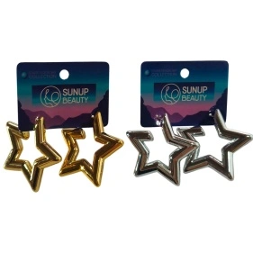 Серьги "Stars, moon, sky", ТМ Sunup beauty, 3,8 см, микс (ML-2989)