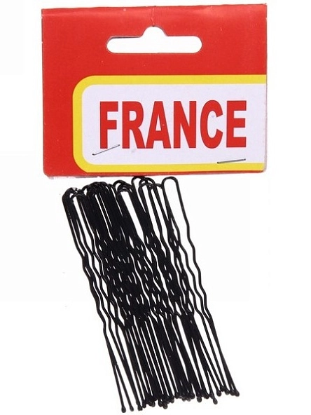 Шпильки для волос 20шт "Классика", цвет черный 8см, упак. 11,5*5 см, РФ