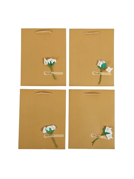 Пакет подарочный "Каллы", 23*18*10 см