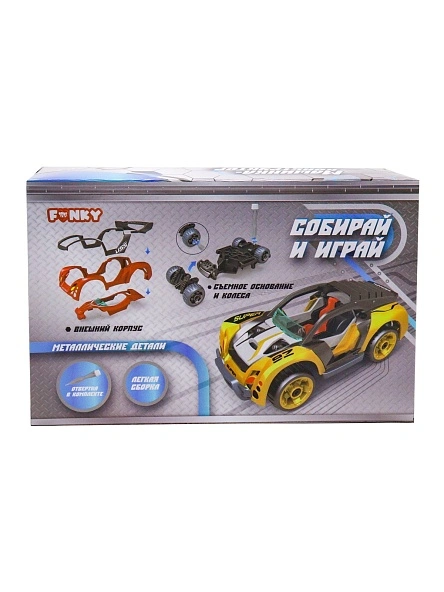 Машинка-конструктор металлическая "Funky Toys" DIY, 13см, в асс-те