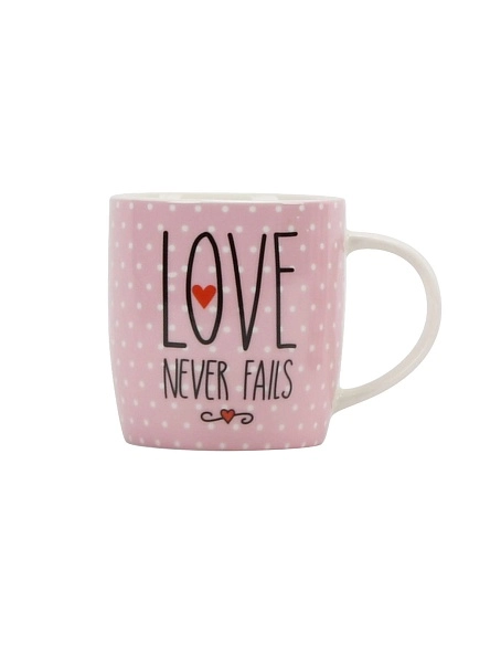 Кружка "Love never fails", 380 мл (ML-499)