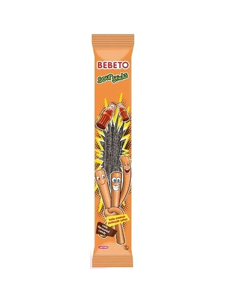 ЖЕВАТЕЛЬНЫЕ КОНФЕТЫ СО ВКУСОМ КОЛЫ «SOUR STICKS COLA / КИСЛЫЕ ПАЛОЧКИ КОЛА»  30г