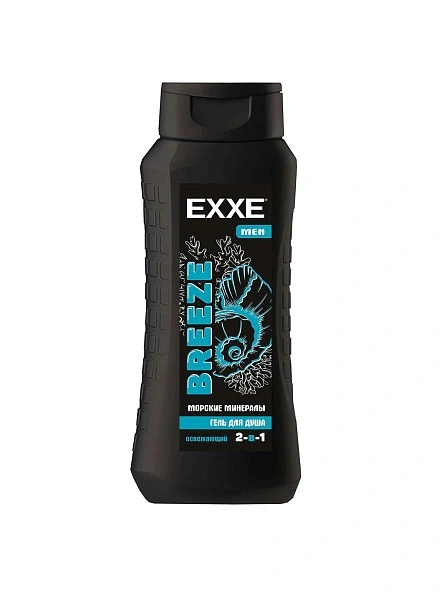 EXXE MEN Мужской гель для душа 2в1 "Морские минералы" BREEZE, 400 мл