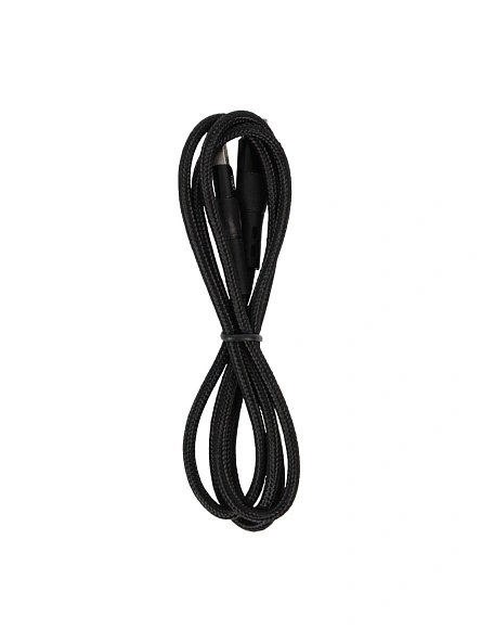 Кабель для зарядки в тканевой оплетке, micro-USB, 2,4 А, 3,5*(900-1000) мм (D60V-black)