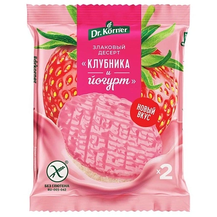 Продукт хруст. зерн. «Злак. десерт рисовый клубн. с йогуртом» глазир., 34г