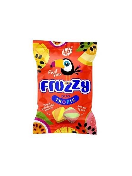 Конфета Fruzzy Duo жеват. с нач. 180г