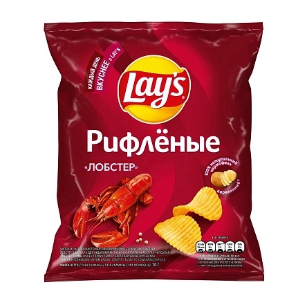 Лейз Рифленые Лобстер 140г