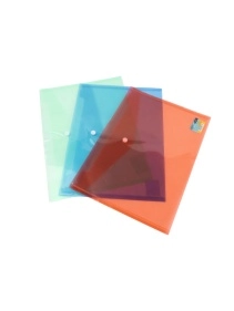 Папка-конверт на кнопке, А4, 150 мкрн