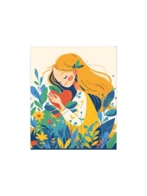 Тетрадь общая (скоба), ф.170х205мм, клетка, 48л., 4+0, Глиттерный лак, серия Мир небес/Giri in flower