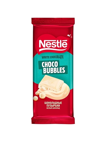 Шоколад белый пористый Nestle "Шоколадные пузырьки", 70г