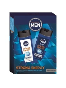 Косметический набор муж.  STRONG ENERGY (гель для душа 250 мл + шампунь 250 мл)