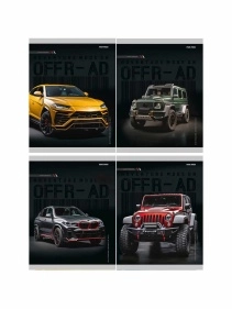 Тетрадь КЛЕТКА 48л. СТАНДАРТ цветная мелов. обл., уф-лак, в асс-те ПХ, Т48-7374