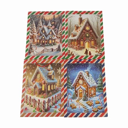 Пакет подарочный Снежный вальс, "Пряничный домик", 30*41,5*12 см (XNYS-370)