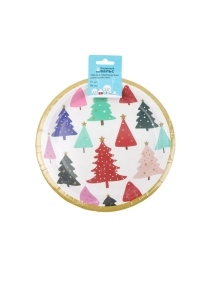 Тарелка одноразовая "Новогодний ужин", 10 шт, 18 см (NYX0104)