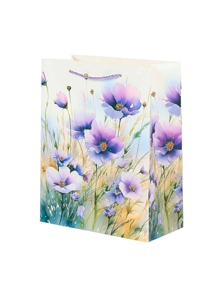 Пакет подарочный "Полевые цветы", 32*26*12 см