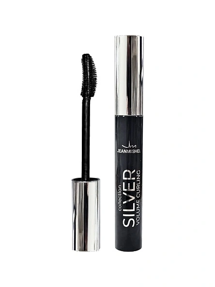 Тушь для ресниц Jeanmishel collection SILVER volume curling classic 10 мл, силиконовая кисть, эффект