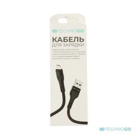 Кабель для зарядки в тканевой оплетке, lightning, 2,4 А, 3,5*(900-1000) мм (D60L-black)