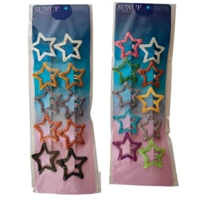 Набор заколок для волос "Stars, moon, sky", Sunup beauty, 10 шт, 3 см, цветные (ML-3027)