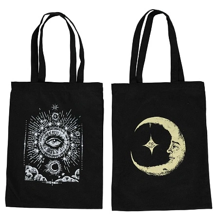 Сумка (шоппер) "Stars, moon, sky" Sunup beauty, 30*40 см (XK-03)