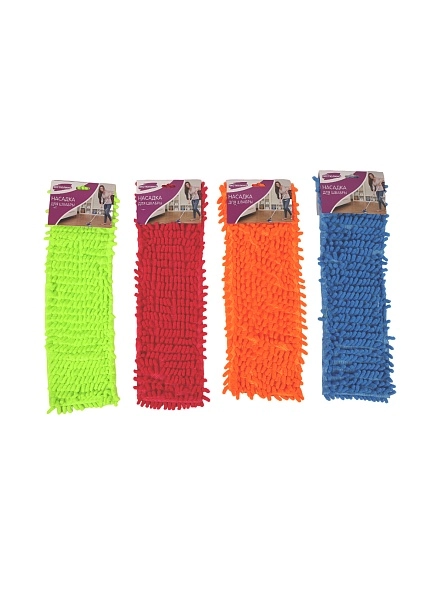 Насадка для швабры из шенила "лапша" с подкладкой, 42*13 см, микс цвета 