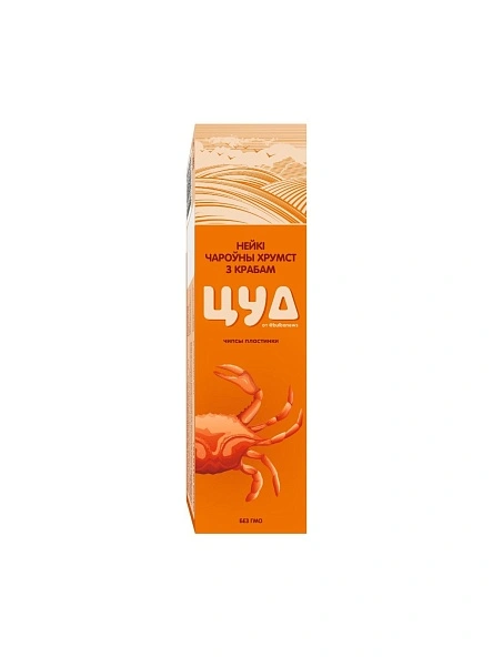 Чипсы "ЦУД"  пластинки со вк. краба, 90г