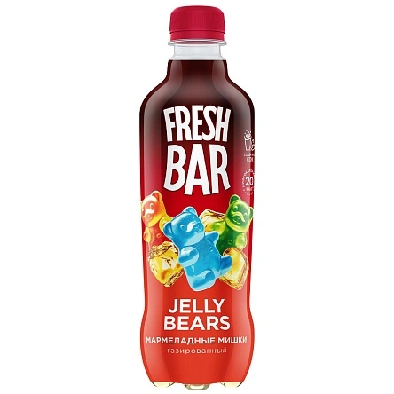 Напиток FRESH BAR Джэлли Бэарс сильногаз.,  0,48л ПЭТ