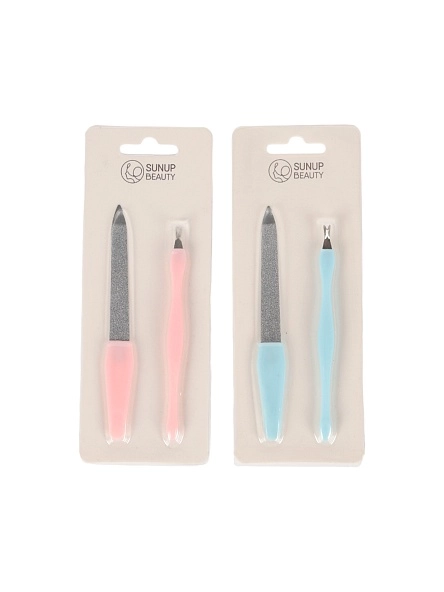 Набор для маникюра: пилочка+триммер для кутикулы, микс цвета 