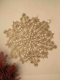 Салфетка сервировочная "Снежинка", 38 см, ПВХ