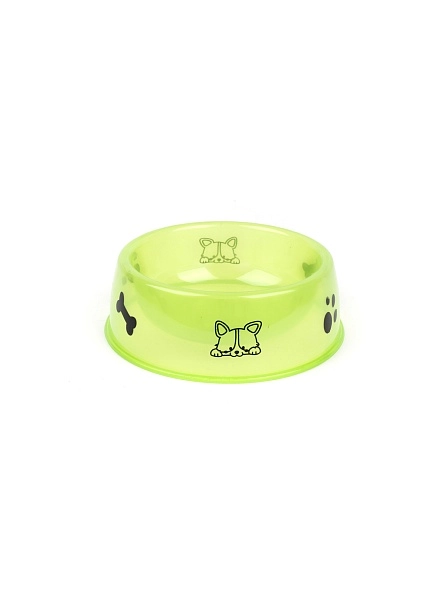 Миска для животных, пластик, 14,5*4,8 см, микс цвета