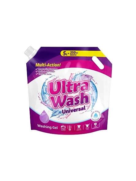 Средство моющее жидкое для стирки "ULTRA WASH Универсал", 5,35 л (дой-пак)