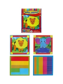 Плетеная аппликация 20х20 см. В МИРЕ ЖИВОТНЫХ (Арт. ТХ-9950)