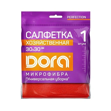 Салфетка из микрофибры Dora "Универсальная", 30х30см (50)