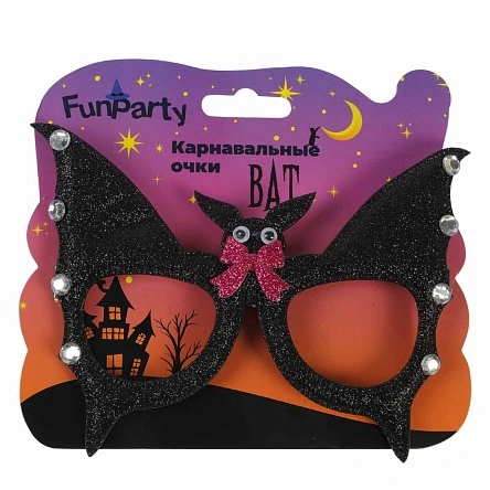Очки карнавальные Fun Party "Bat", 16*10 см (DJ-2784)