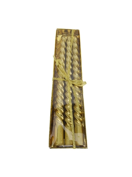 Свеча декоративная витая, 3 шт, 1,5*20 см