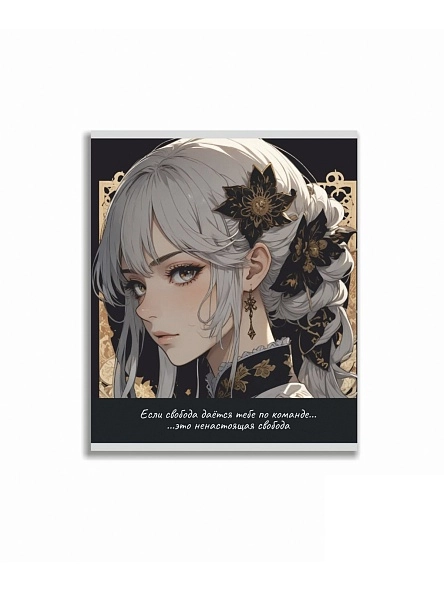 Тетрадь общая (скоба), ф.170х205мм, клетка, 48л., 4+0, Глиттерный лак
з.№1157-24, серия Геншин