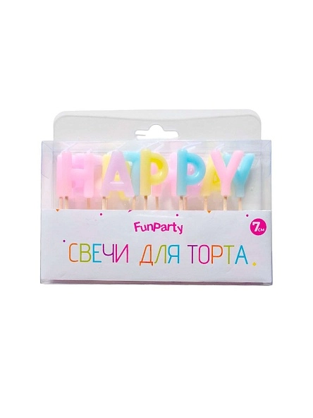 Свечи для торта "Поздравление", 7 см (ML-1856)