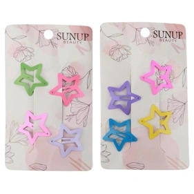 Набор заколок для волос "Colorful stars", 4 шт., 3,2 см (KRE25910098)