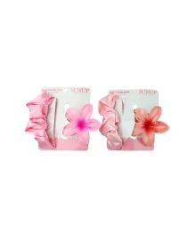 Набор для волос "Candy Pink", крабик + резинка (PK1356)